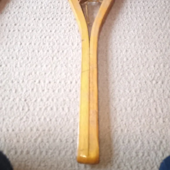 Vintage Kabir Kouba Wood & Rawhide Snowshoes W/ Leather Bindings 48 x 14